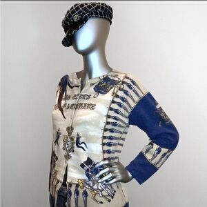 Blumarine baroque button up cardigan, bourgeois "les crots de blumarine" S/M